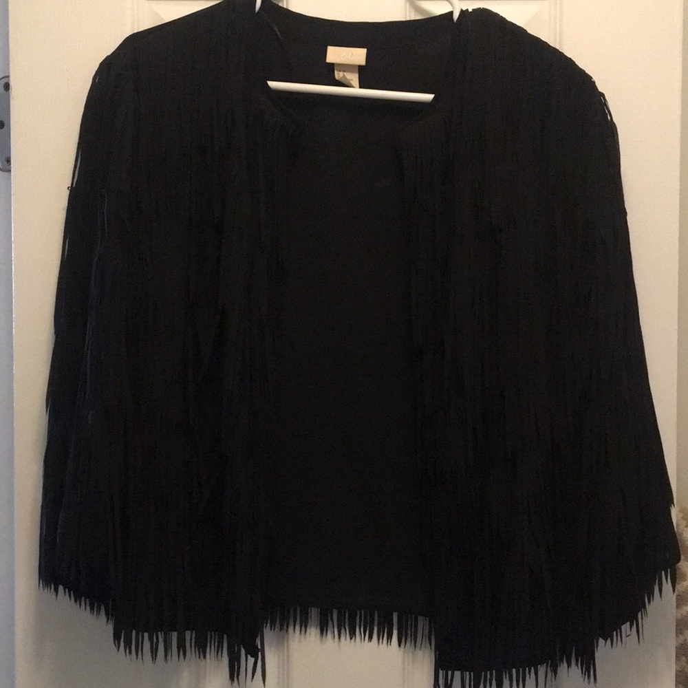 H&M Fringe Jacket NWOT Sz 4